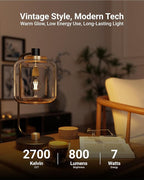 Sunco 20 Pack A15 Light Bulb LED, Edison Style Bulb, Dimmable Vintage Filament Lighting, 800 LM, 7W (60W Equivalent), 2700K Soft White, E26 Medium Base, Wet Rated UL