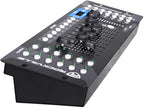 Rockville ROCKFORCE 192-Channel DMX Lighting Controller, Sound-Activated, Programmable Scenes, LED Display, for DJs and Live Events