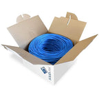 SolidLink CAT5e Ethernet Cable 1000ft – 24AWG Solid CCA UTP Unshielded CAT 5e, High Speed Lan Network, RJ45 Cable, Easy Pull Box Ethernet Cord (Blue)