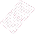 PATIKIL 12"x16" Wire Grid Panel, 2 Pack Board Photo Pictures Memo Display Grid Panels Hanging Organizer Wall Decorative Panel for Home Office Wedding, Pink