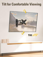 Mounting Dream UL Listed Full Motion Monitor Wall Mount TV Bracket for 10-26 Inch LED, LCD Flat Screen TVs and Monitors, TV Mount with Swivel Articulating Arm, Up to VESA 100x100mm and 33LBS MD2463