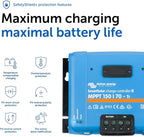 Victron Energy SmartSolar MPPT Tr Solar Charge Controller (Bluetooth) - Charge Controllers for Solar Panels - 150V, 70 amp, 12/24/36/48-Volt
