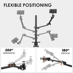 TARION Modular Desktop Camera Mount - 19"/48 cm DSLR Desk Arm with 1/4" Screw Ballhead 360 Degrees Adjustable - Compatible with 35 mm Rods - Titanrig Arm Z