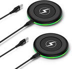 for Samsung Wireless Charger Fast Charging Pad 2 Pack Compatible Samsung Galaxy S25 FE/S25 Ultra/S24 FE/S23/S22,15W Wireless Charger Android Charging Station for Google Pixel 10 10 Pro XL