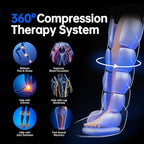 Heyelax Leg Compression Massager for Circulation and Pain Relief FSA, Recovery Boots Sleeve for Fast Therapy, Cordless Leg Massager with Heat as Ideal Gifts for Men Women (Large1-Pack)