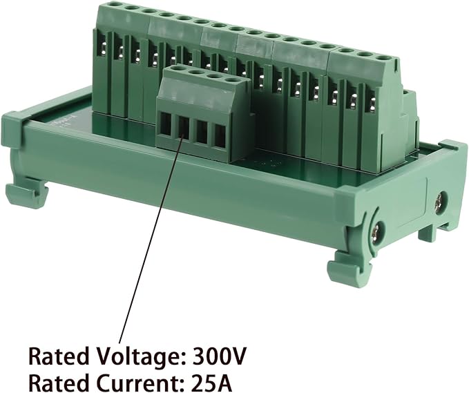 ANMBEST 2 in 20 Out Terminal Blocks Module, 25A DIN Rail and Panel Mounting Power Distribution Breakout Board for PLC Servo Power Amplifier