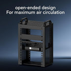 YQMRCZRF 6U Network Rack, 10-inch Mini Server Rack, 7.87 inches Deep. Suitable for IT Equipment, Networking, Servers, Audio and Video Equipment-Black