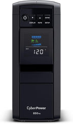 CyberPower CP850PFCLCD PFC Sinewave UPS Battery Backup and Surge Protector, 850VA/510W, 10 Outlets, AVR, Mini-Tower; UL Certified