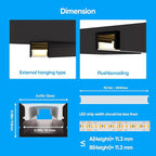 Besseto 10 Pack LED Aluminum Channel for Wood Slat Wall Panel,Wall Panel LED Strip Light Aluminum Channel Profile for Living Room Bedroom Bathroom Stairs (Black-10Pack 6.6Ft)