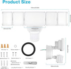 Olafus 130W Motion Sensor Outdoor Lights, 13000LM 6500K Daylight Flood Lights Outdoor Motion Sensor, Dusk to Dawn Outdoor Lighting, IP65 Waterproof Motion Detector Lights for Outside, White