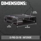 Gator Cases Pro Series 2U Rack Case with Standard 19" Depth, Roto Molded Made in USA (G-PRO-2U-19)