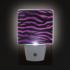 Pigsaly Led Night Light Black Magenta Purple Tiger Stripe Night Light Plug in Wall Lamp Smart Dusk to Dawn Sensor Nightlight Led Lamp Energy Saving Lights Gift for Kids Room Bedroom Bathroom Hallway