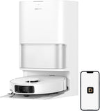 DREAME L40 Ultra Gen 2 Robot Vacuum and Mop with 25,000Pa Suction, Extendable Side Brush and Mop, All-in-One Self-Emptying & Cleaning Dock, Voice & App Control, White
