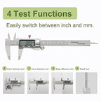 SCITOOLS All-Metal Digital Caliper 0-6" Measuring Tool, Micrometer Caliper with Auto-Off Feature, Interchangeable Between inches and millimeters for DIY/Household and 3D Printing