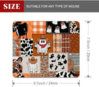 Ghost Cowboy Patchwork Halloween Square Mouse pad, Texture, Waterproof, Anti Slip Rubber Base, Computer Mouse pad, Laptop Mouse pad