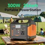 KAIYUEKJ Portable Power Station 256Wh LiFePO4 Battery, 300W (Peak 600W) Backup Lithium Battery, Solar Generator for Outdoors Camping Travel Hunting Blackout