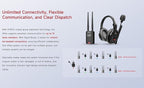 SYNCO XTALK XMax5 Wireless Intercom Headset System 2.4GHz 1640 feet 500 Meters Dual-Ear Team Communication Headset for Live Show Stage Performance Movie Shoot
