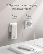 VEGER Portable Charger with Built-in AC Plug and Cables, All in One 10000mAh Ultra Slim Power Bank Travel Essentials, 15W Fast Charging Battery Pack Compatible with iPhone, Samsung, Android (Coffee)