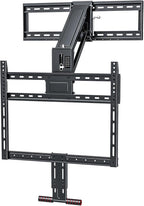 Pull Down TV Mount for Fireplace, Height Adjustable for Most 43-80 Inch TVs, Max VESA 600x400mm up to 80lbs, Full Motion Articulating Above Mantle Installation