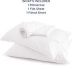 Bedsure Cooling Sheets Twin, Rayon Derived from Bamboo, Cooling Sheets, Breathable & Soft, Deep Pocket Up to 16 Inches, Hotel Luxury Silky Bedding for Hot Sleepers, White