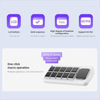 VELATEMOR AI Voice Control Panel, 10 LCD Mechanical Buttons 2.01 Inch Auxiliary Screen, with AI Voice Recognition and One Key Macro, for OS X Smart Home Automation (Black)