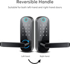 TTLock Smart Lock - Bluetooth Enabled Fingerprint & Touchscreen Keyless Entry Auto Lock for Front Door, Office, Apartment, Garage
