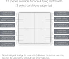 Intelliegent Home Multiple Scene Controller 4 Button Compact Remote Wall Mountable House Automation Switches for House Security Systems Accessory