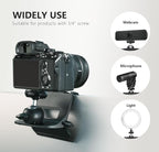 RAUBAY 【CM01】 Monitor Top Camera Mount Clamp, Hanging Webcam Stand with 1/4" Screw, Suitable for Flat-Screen Monitors, for Live Stream, Video Conferencing, YouTube, TikTok, etc.