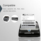 BETCKEY Colored Labels Compatible with Dymo 1744907 (4" x 6") Extra Large Shipping Labels, Compatible for Dymo LabelWriter Thermal 4XL & Zebra Desktop Printers [6 Rolls, Pink]