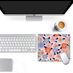 Field of Flowers Pastel Floral Square Mouse pad, Texture, Waterproof, Anti Slip Rubber Base, Computer Mouse pad, Laptop Mouse pad