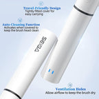 SEIGA Sonic Electric Toothbrush for Adults,5 Cleaning Modes & 3 Intensities,Rechargeable Smart Toothbrush with 2 Brush Heads,Built-in 2 Min Smart Timer,IPX7 Waterproof,One Charge for 60 Days