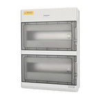 Mollom 24 Way Power Distribution Box with Bus Bars and Din Rail for Miniature Circuit Breaker MCB, Waterproof IP66.Padlock Available for Indoor and Outdoor Use