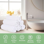 UNIMADE Washcloths - 20 Pack - Face Towels (12" x 12"), Highly Soft Wash Cloths and Hand Towels, Fast Drying Multi-Purpose Microfiber Cleansing Cloths for Bathroom, Hotel, Spa, and Salon - White