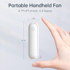 JISULIFE Portable Handheld Fan, Mini 3 In 1 with Rechargeable Battery, Personal Pocket Fan for Travel, Outdoor, USB Power Bank, Flashlight, Essential Ideal Gifts for Summer/Concert/Vacation - White
