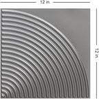 From Plain To Beautiful In Hours 9002 Arc Swell PVC 12 in x 12 in Peel and Stick Wall Panels (Covers / 10 sq.ft), Silver, 10 Piece