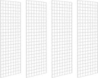 NEESEEYEE Commercial Grade Gridwall Panels – Heavy Duty Grid Panel for Any Retail Display, 2’ Width x 6’ Height, 4 Gridwall Panels Per Carton (White Finish)