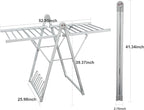 SHARNDY Electric Heating Clothes Drying Rack,Foldable Clothes Drying Rack,Suitable for Drying Clothes, Shoes and Socks.Plug & Play,Silvery Gray,Aluminum Alloy,One-Click Switch(39.37×52.56×25.98in)