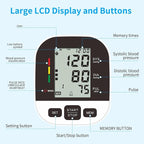 CardioVantage Blood Pressure Monitor for Home Use, Upper Arm Blood Pressure Machine with Large Cuff (8.7’’-16.5’’), Automatic BP Cuff with Large Screen, 2 User, 198 Memories
