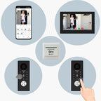 KeonBell Video Door intercom 2-Wired, doorbell withCamera, Full HD Camera, Door intercomSupports Password, 7" WiFi Monitor andTuya APP, 2-Way Audio, Unlock for HomSecurity System