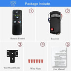 A25-TX028C Universal 3-Speed Ceiling Fan Remote Control Kit Replacement for Hampton Bay Home Decorators Collection Hunter - Light Dimmer & Color-Changing, w/Holder Replacement for TX028C-S TX028C-RS