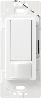 Lutron Maestro Motion Sensor Light Switch Indoor for Bathroom, Garage, Laundry Room, Closet, Occupancy Sensor Light Switch, Single-Pole, No Neutral, MS-OPS5M-WH