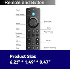 Replacement All Fire Smart TV Remote(Insignia, Toshiba, Onmi, Pioneer), Compatible for Fire Stick/Cube Remote(4K, 1st, 2nd, 3rd Gen, Life) with Voice