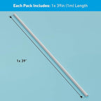 D-Line Half Round Cord Hider, Patented Cable Cover, Hide TV Wall Mount Wires, Raceway for Cords, Decorative Wire Covers, Paintable, Adhesive Cable Concealer, 1x 0.78in W x 0.39in H x 39in L,White