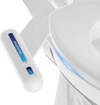Ultra-Slim Bidet Attachment for Toilet, Non-Electric Dual Nozzle (Rear & Feminine Wash), Adjustable Fresh Cold Water Pressure, Stainless Steel Inlet, Easy to Install(Blue & White)