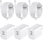 USB C Charger for iPhone 17/16/15 Pro Max Charger Fast Charging 10FT, 20W C Charge Block with USB C to C Cord Cable Compatible for iPhone 17 16 15 Pro Max/17 16 15 Pro/17 16 15 Plus/17 16 15