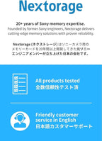 Nextorage 256GB SDXC UHS-II V90 SD Card Japanese Brand pSLC Max. Write Speed 299MB/s Max. Read Speed 300MB/s 4K Recording F2PRO Series NX-F2PRO256G SDXC Card for Digital Camera