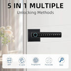 Zhuofeiya Smart Fingerprint Door Lock,Keyless Entry Door Knob with Keypad & Biometric Scanner,Door Locks for bedrooms,Apartment,Office