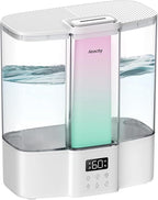 Geek-Level Aeocky Humidifier for Baby, Quiet Ultrasonic Humidifiers for Bedroom, Nursery with Ambient Light, 4L Top-Fill Cool Mist Diffuser with Timer, Sleep, Auto, Constant Humidity Mode
