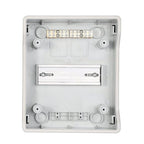 Mollom 6 Way Power Distribution Box with Bus Bars and Din Rail for Miniature Circuit Breaker MCB, Waterproof IP66.Padlock Available for Indoor and Outdoor Use