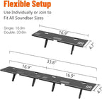 Soundbar Mount, No Drilling Steel TV Top Shelf Fits Most of Sound Bars Up to 15 Lbs, Universal Sound Bar TV Mount Bracket, Sound Bar Stand Compatible with Samsung, Sony, LG,Bose, 33.8x4.7inch